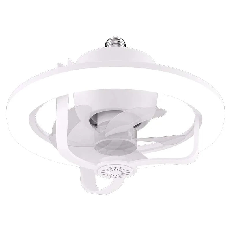 360° Shaking Head Fan Light E27 Universal Screw Head Remote Control Fan Lamp RGB 16 Color Light 360 ° Shaking Head Ceiling Fan