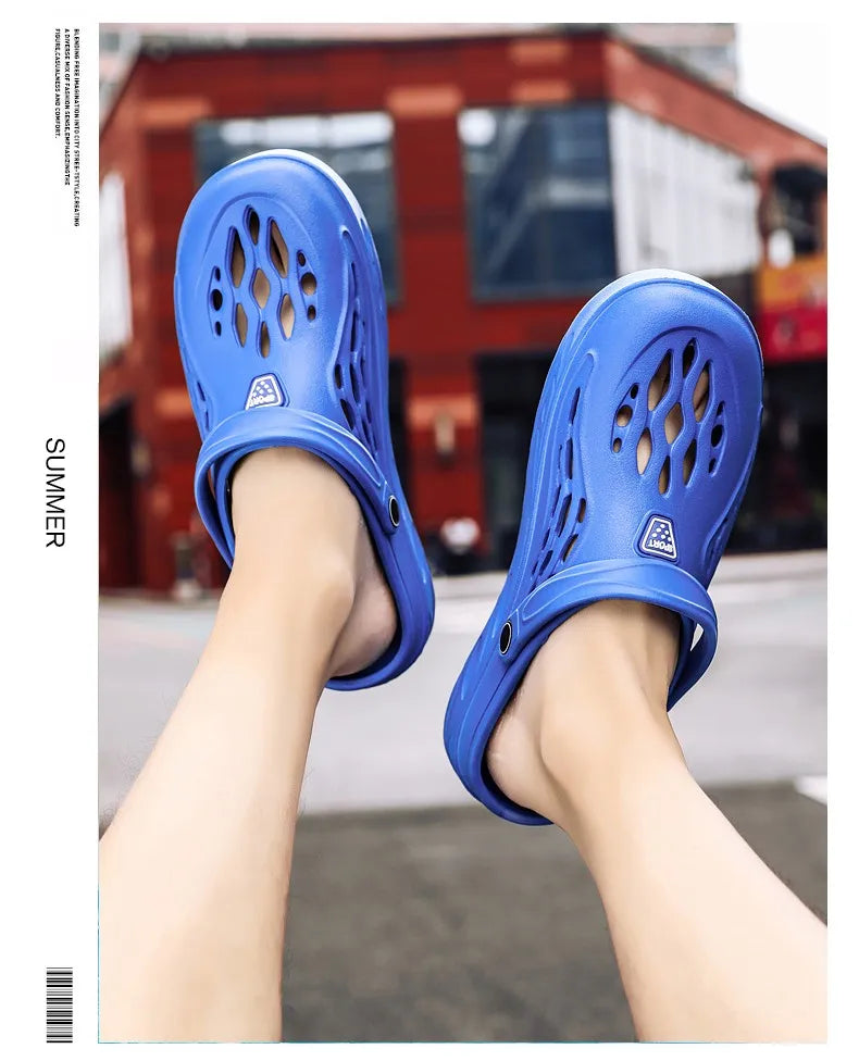 Large Size 36-49 Trend Summer Sandals For Men White Comfortable EVA Casual Clogs Man Lightweight Anti-slip Men's Beach Slippers