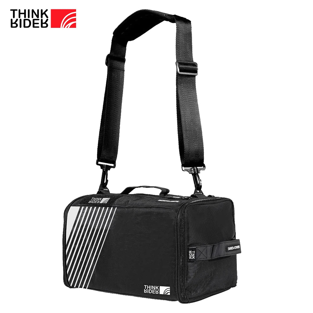 ThinkRider Race Day Essential Cycling Rain Bag Tote with bike helmet and riding shoes, bowling bag, gym bag