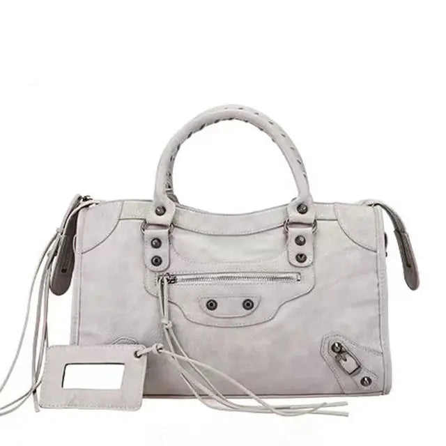 Luxury Designer City Motorcycle Shoulder Tote Bag for Women Large Capacity Autumn Winter Handbag Crossbody Stylish Women's Bag