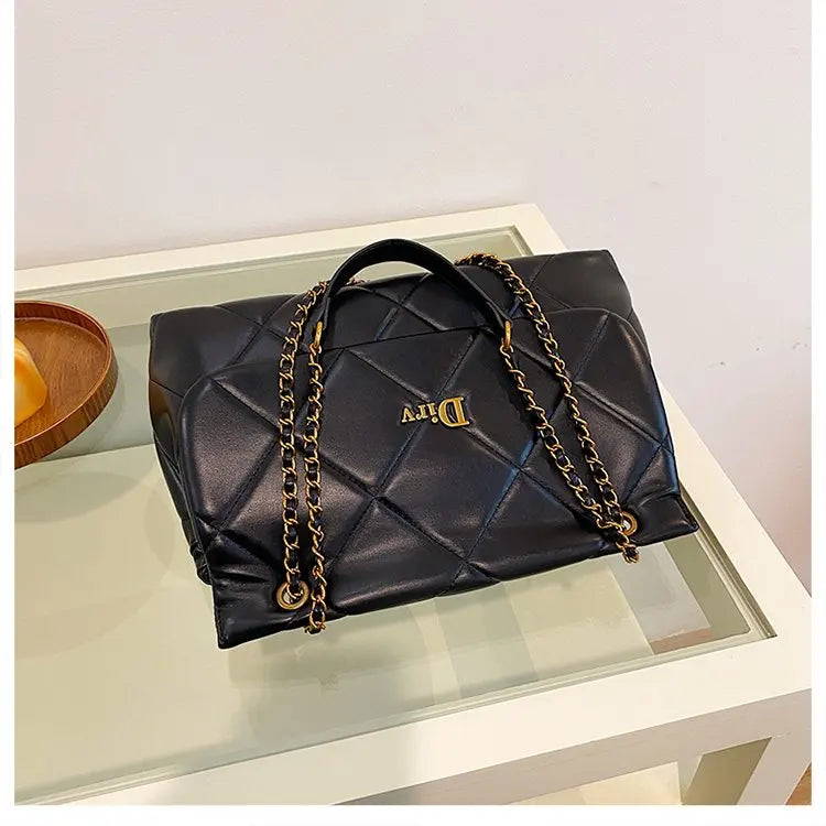 Square Vintage Leather Crossbody Bag Women Handbag Designer Shoulder Tote Purse Classic Diaper Bag