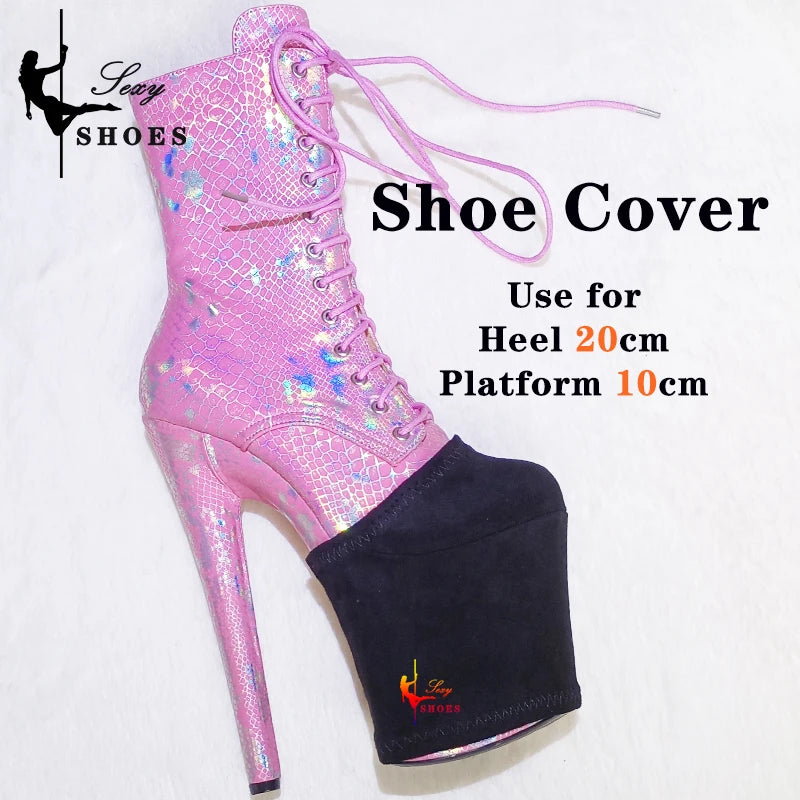 Shoe Protectors 20cm Platform Boots Durable Suede Protector High Heels Cover Pole Dance Boots Training Sandals Wear-Resist Cover