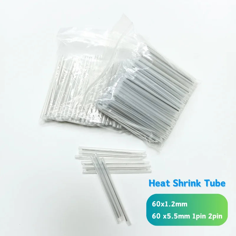 60x1.0mm 60 x5.5mm 1pin 2pin Fiber Optic Fusion Protection Splice Sleeves Heat Shrink Tube Fiber Optic Hot Melt Tube Smoove