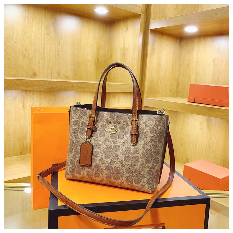 Luxury Premium Women's Leather Tote Bag Designer Crossbody Shoulder Handbag Elegant Ladies Purse Fashionable Diaper Bags