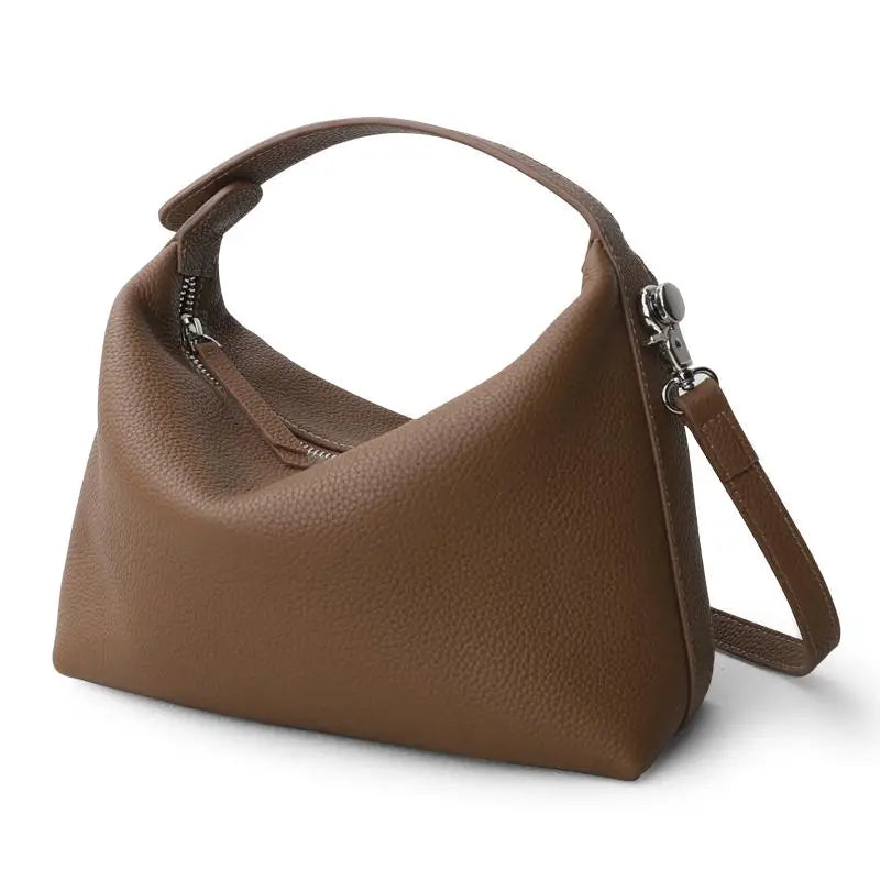 2024 New Women's Bag Female Luxury Soft Genuine Leather Handbag Lady Fashion Daily Casual Shoulder Bag Girls Crossbody Messenger