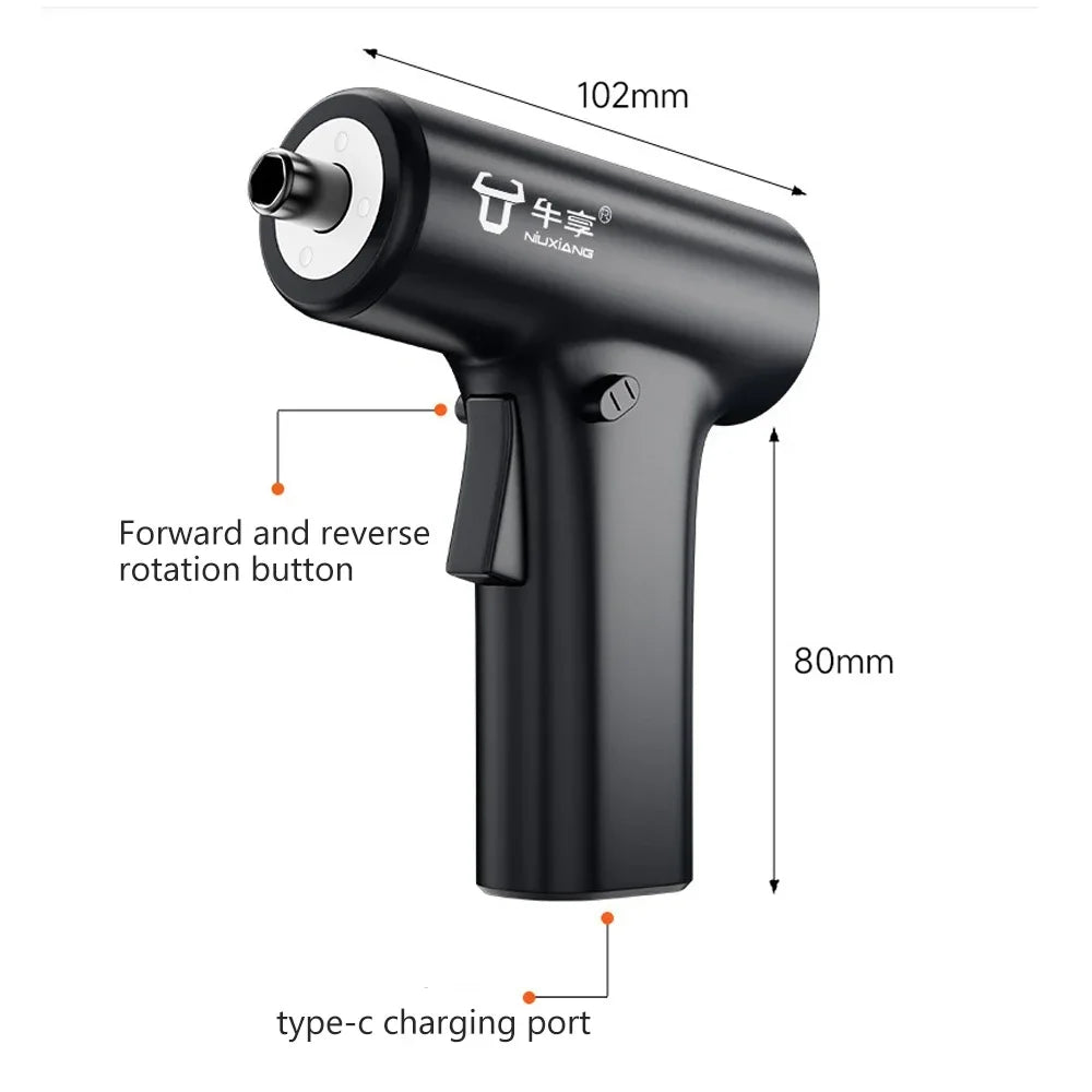 3.6V Electric Screwdriver Manual Cordless Household Multifunctional High Torque Mini Electric Screwdriver Suitable for DIY Tools