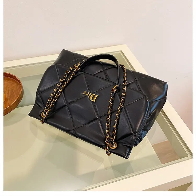 Square Vintage Leather Crossbody Bag Women Handbag Designer Shoulder Tote Purse Classic Diaper Bag