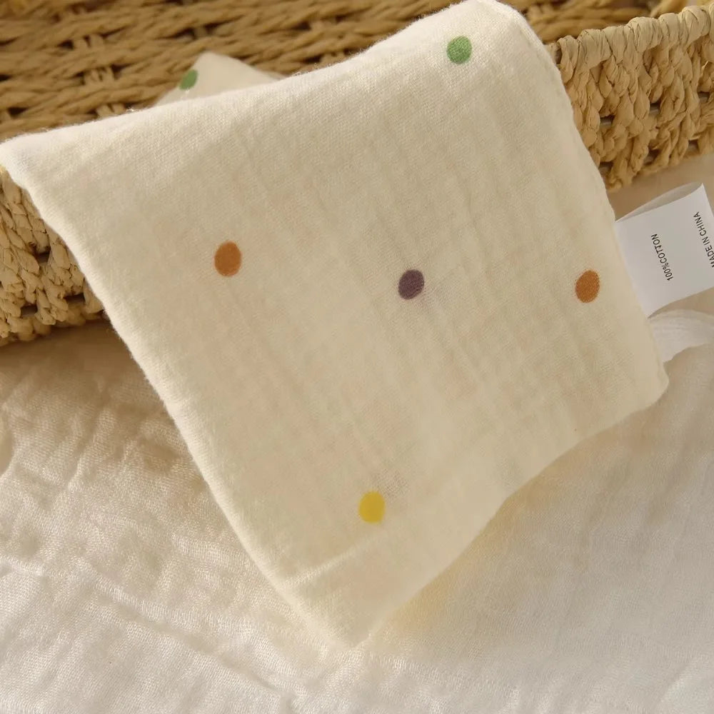 3/5Pcs 6-Layer Pure Cotton Baby Cotton Washcloth Soft Gauze Cotton Newborn Burp Cloth Absorbent Baby Towels Square Towels