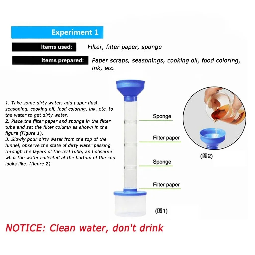 DIY Green Science Clean Water Science Kit Educational Toys Science Experiment Tecnologia Funny Science Toys