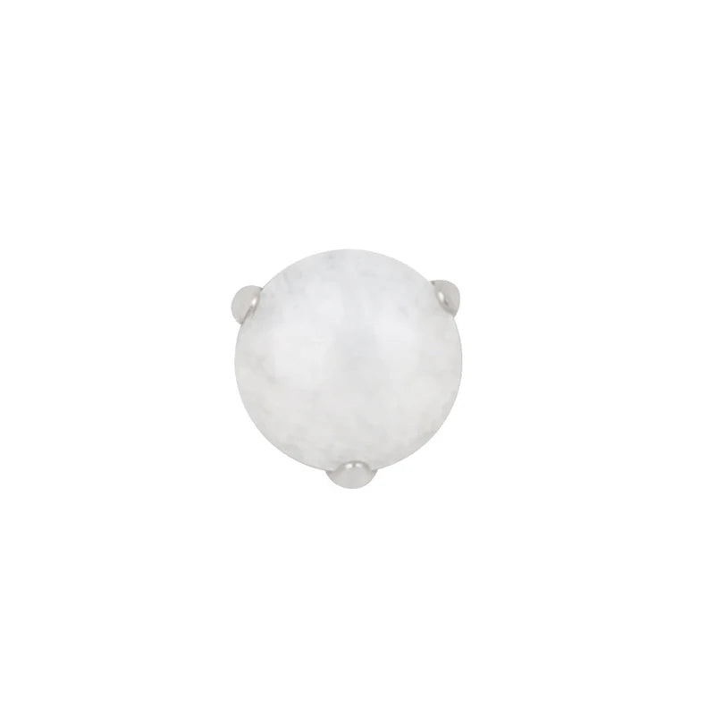 10Pcs G23 Titanium Piercing 3.5mm Natural Stone Ball Ear Nail Lip Stud Tongue Studs Accessories Body Piercing Jewelry Wholesale