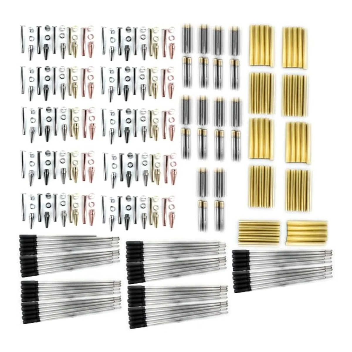 TFBC WoodenTwist Pen Set 50 Pcs, Various Finishes 7mm Twist Pen Set