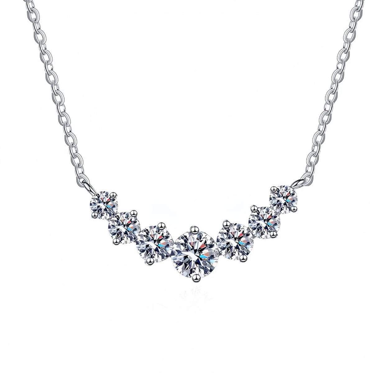 925 Sterling Silver Necklace Pendant 5A Zircon Fashion for Women Wedding Jewelry Engagement Charm Party Gift Fine fine chain