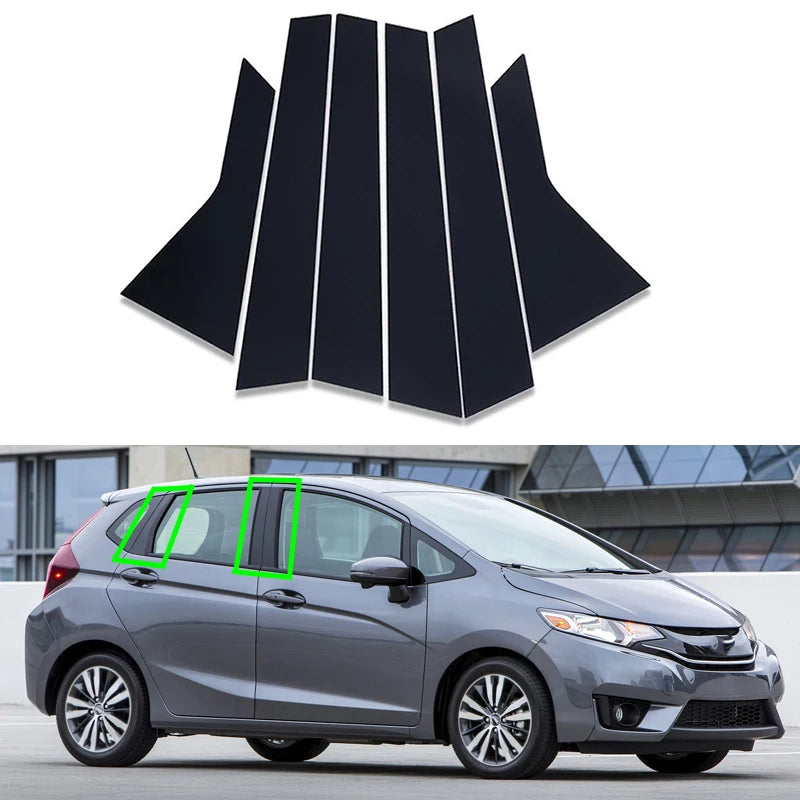 Car Window Pillar Posts Door Trims Cover Sticker for Honda FIT JAZZ 2014 2015 2016 2017 2018 2019 2020 Auto Exterior Accessiroes