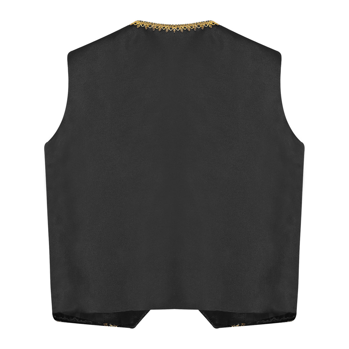 Kids Girls Boys Medieval Steampunk Costume Arabian Prince Sleeveless Golden Trim Waistcoat Vest Halloween Cosplay Fancy Dress Up