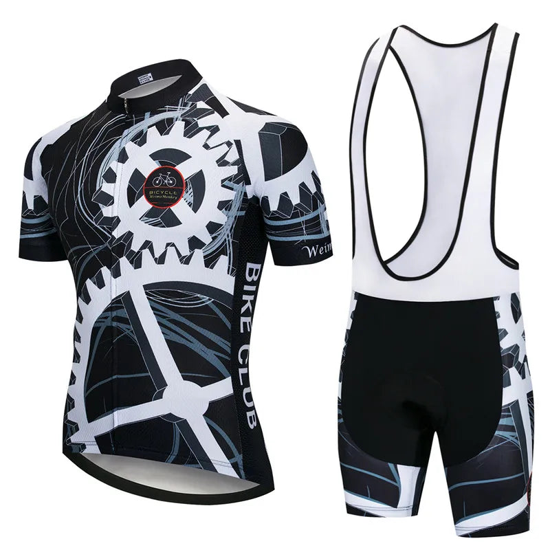 Weimostar Pro Team Cycling Jersey Set Men Mountain Bike Clothing Suits Summer MTB Bicycle Wear Clothes Anti-UV Biking Outfits