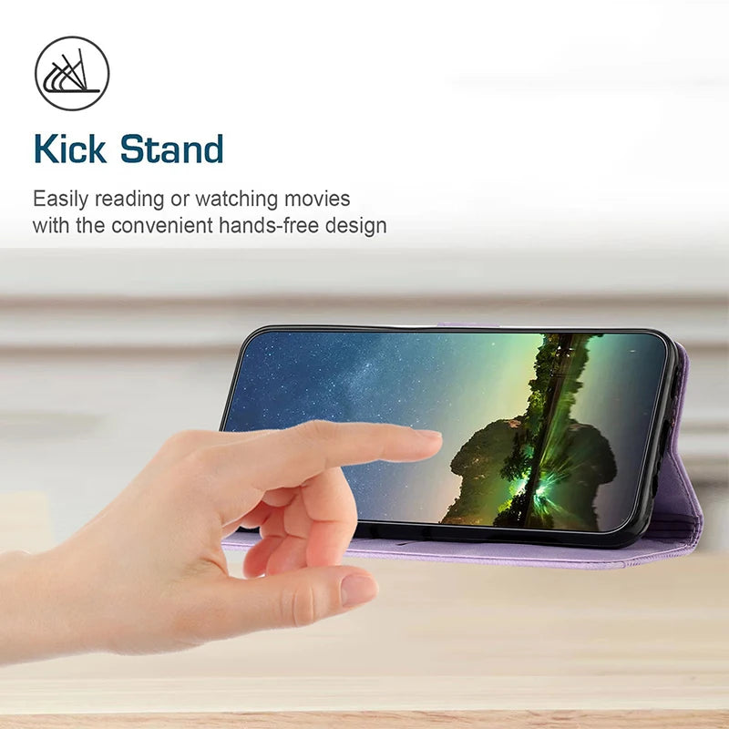 Stand Flip Wallet Case for Xiaomi Redmi 14C 13C 13R 12C 12 13 4G 5G 10 2022 11a 10C 10A 9C 9A 8A 7 8 6A Leather Protect Cover