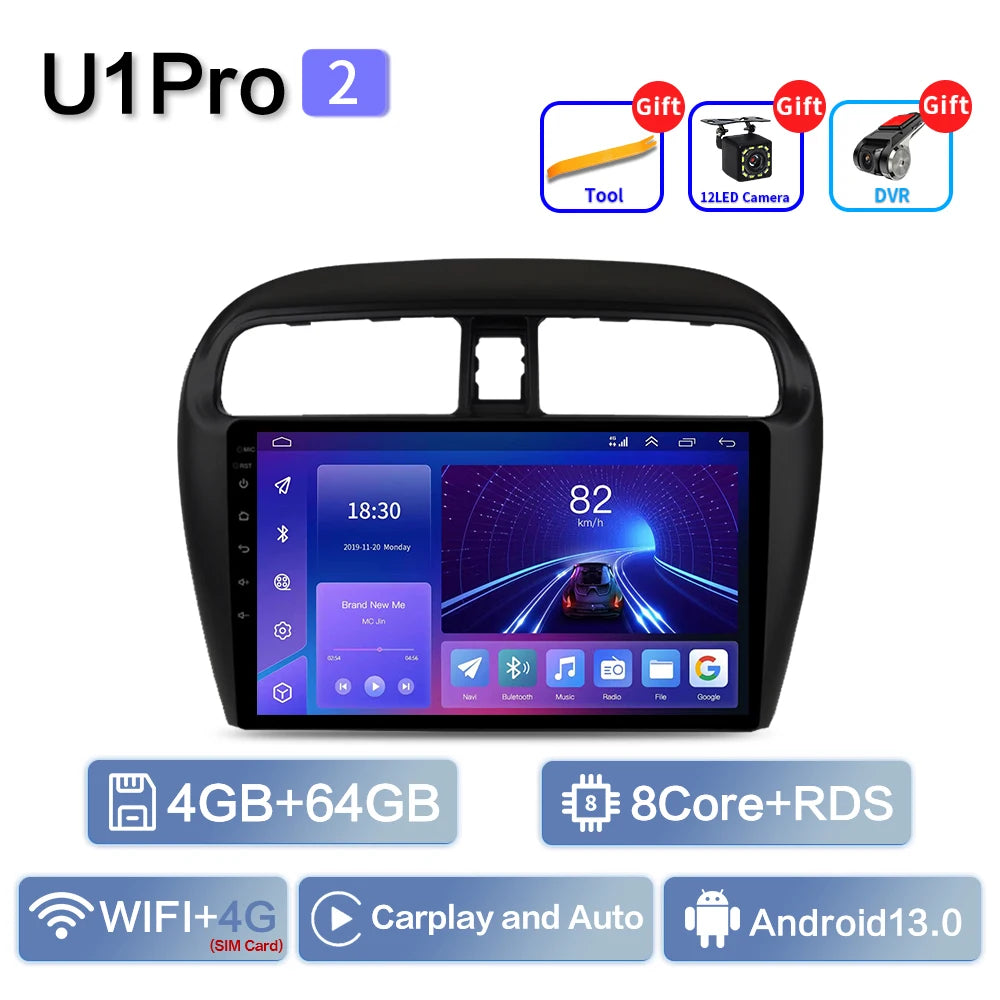 Car Radio Multimidia For MITSUBISHI Mirage Spacestar Attrage 2012-2018 GPS Navigation Carplay 2din