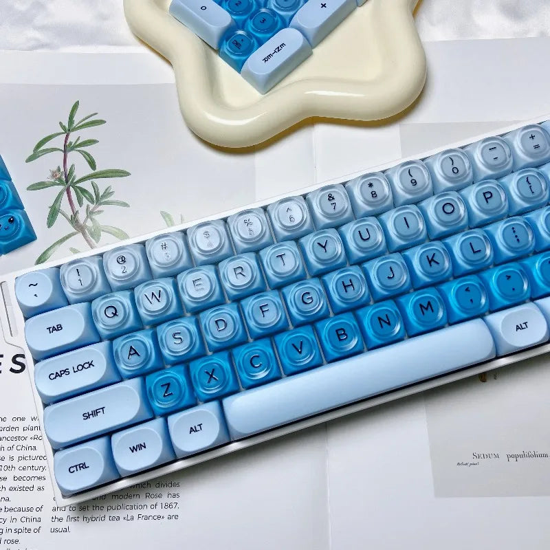 Foundation Crystal Keycaps Set HOA Profile Key Caps Custom DIY Gaming Mechanical Keyboard PBT Keycap Set for Office Keyboard