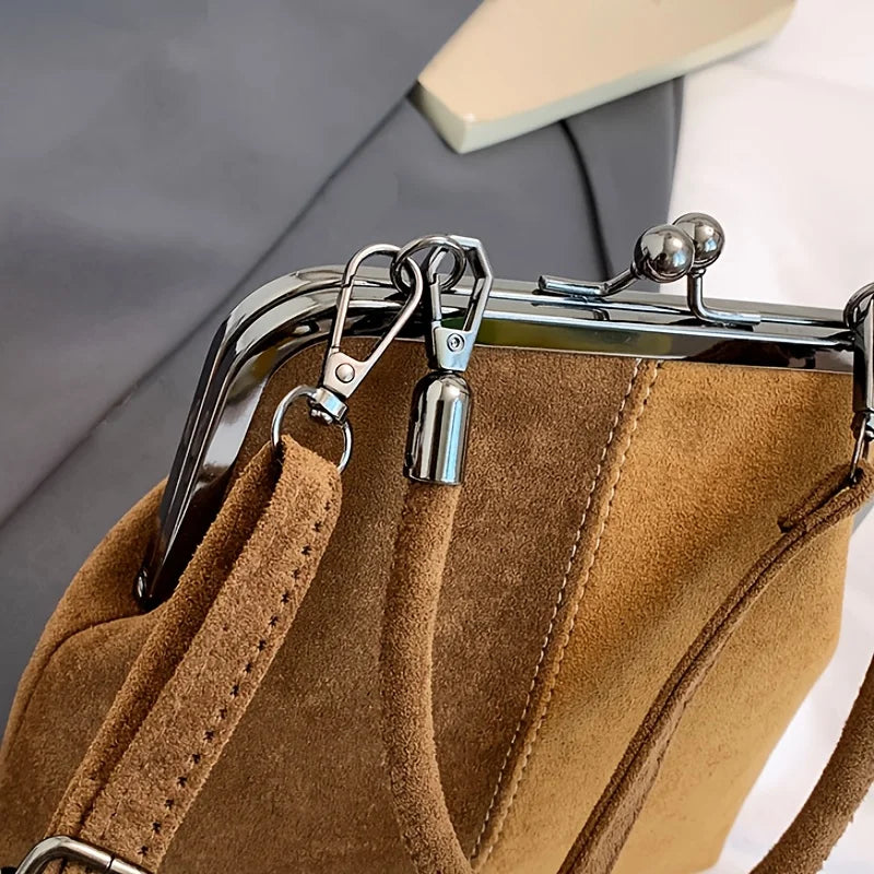 Women'S Soft Synthetic Crossbody with Twist Lock Closure, Compact Makeup & Lipstick Organizer For Travel, Work, Crossbody Purse