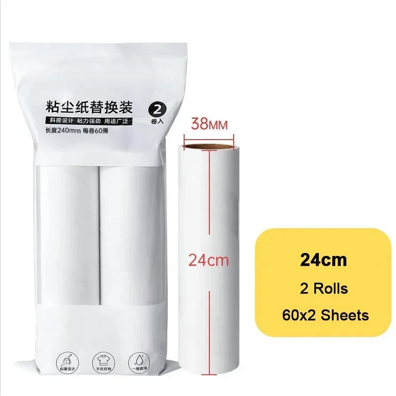 Wide Lint Rollers Brush Large Pet Hair Remover for Sofa Bed Carpet Cleaner Long Handle Dust brush Remover Roller with Refills