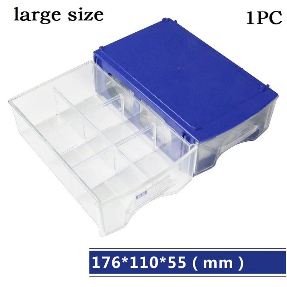 Storage Box Stackable Plastic Hardware Parts Storage Boxes Component Screws Tools Organizer Combined Cabinet Drawer Case Box