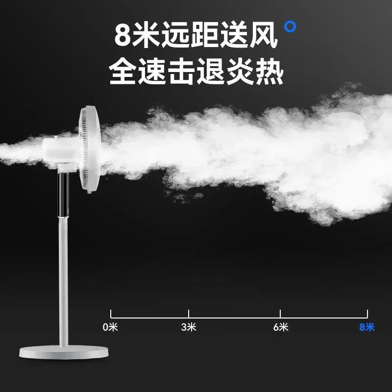 Electric fan fan floor fan household wind vertical light sound shaking bedroom remote control dormitory seven-leaf electric