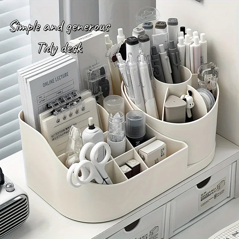 Multi Grid Rotating Cosmetics Storage Box Lipstick Perfume Case Makeup Brush Creative Makeup Box Pen Holder Organizer