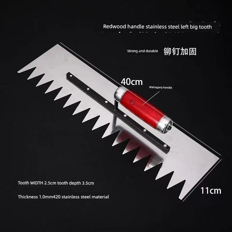 Tile Serrated Spatula Square Tooth Toothed Plastering Knife Paving Tile Plastering Knife Flat Gray Batch Ash Spoon Masonry Tool