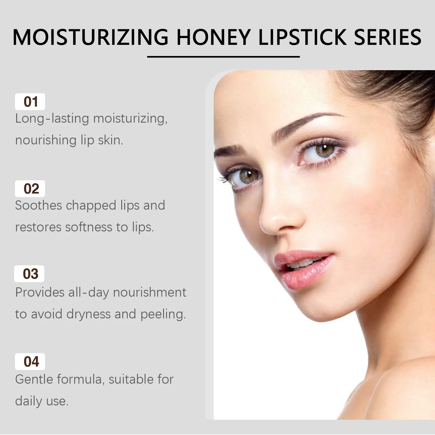 Pink Moisturizing Honey Lipstick Deep Moisturizing Restore Lip Elasticity Prevent Chapped Lips Hydrating Dryness Care Lip Balm
