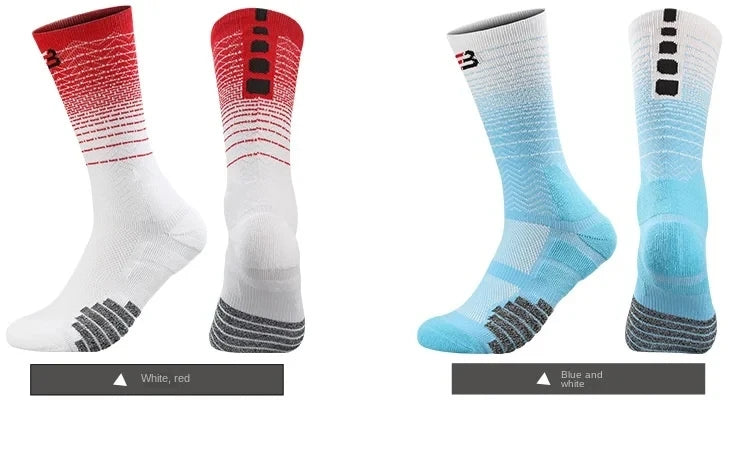 Sport Cycling Basketball Socks Compression Running Man Black Trend Breathable Long Hiking Damping Athletic Professional Big Kids