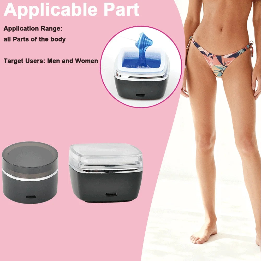 USB Mini Hair Removal Wax Warmer, Mini Waxing Kit - Suitable for Facial Hair Removal for Both Men and Women, Wax Heater