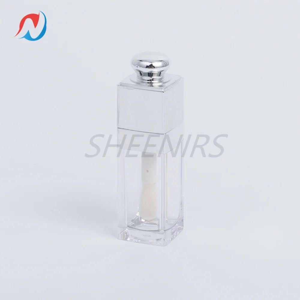 24pcs Empty 8ML Square clear Lip Gloss Tube big doe foot wand lipstick for Lip oil tint bottles container Lip Balm Tube