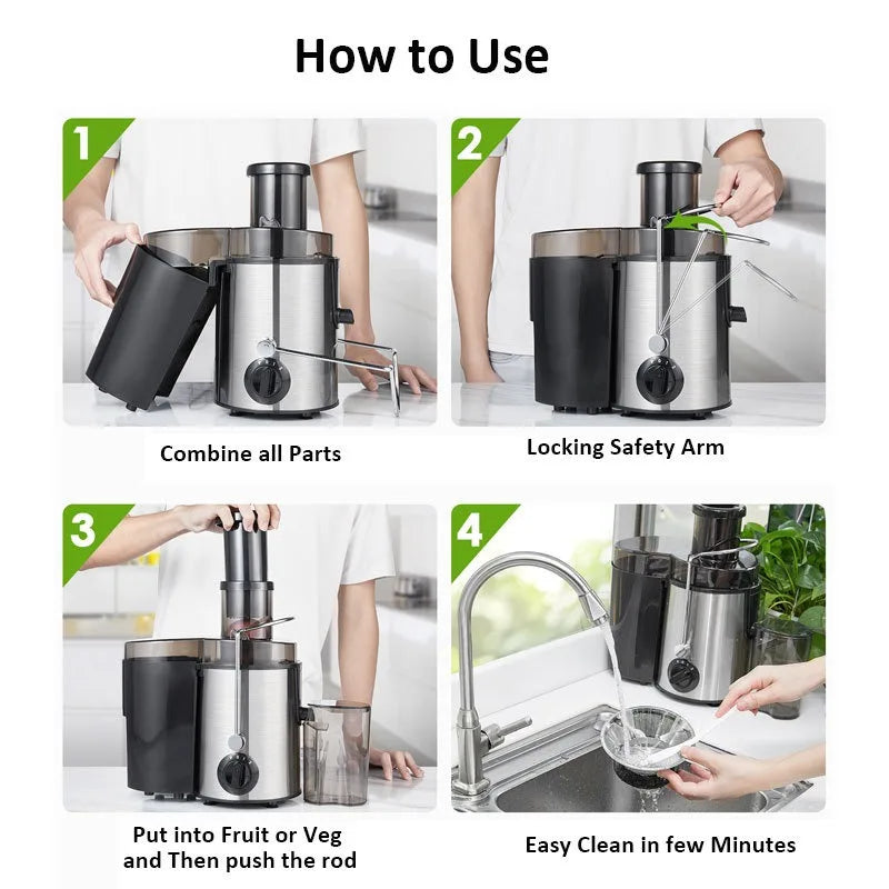 Juice Extractor Professional Juicer Machines Large Capacity caliber slag separation electric automatic multi-function juicer