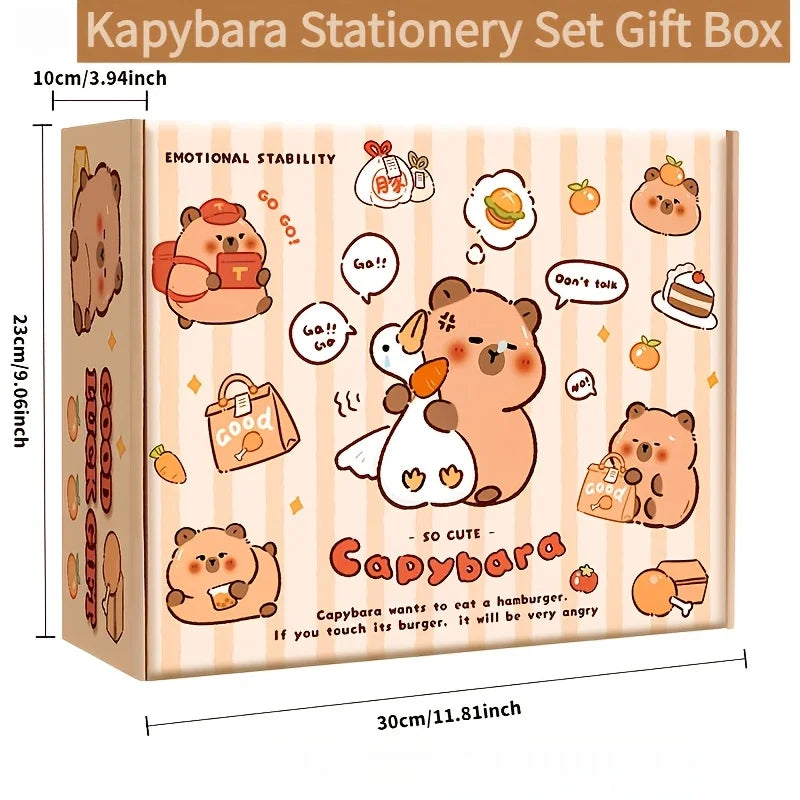 Capybara-Themed Stationery Gift Set, Including Notebook, Fountain Pen, Paper Clips, And Accessories - a Charming Essential Kit