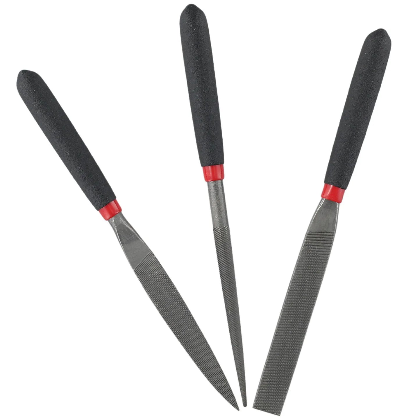 Hand Operated Tools Files Model Files Reliable 3Pcs/Set Half Round File Mini Files Round File Steel Flat File Home