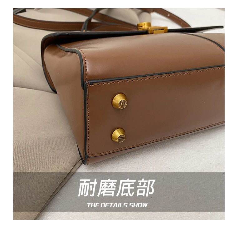 2025 New Classic Style Solid PU Square Shoulder & Crossbody Bags High Quality Sense of Luxury Simple Commute Handbags for Women