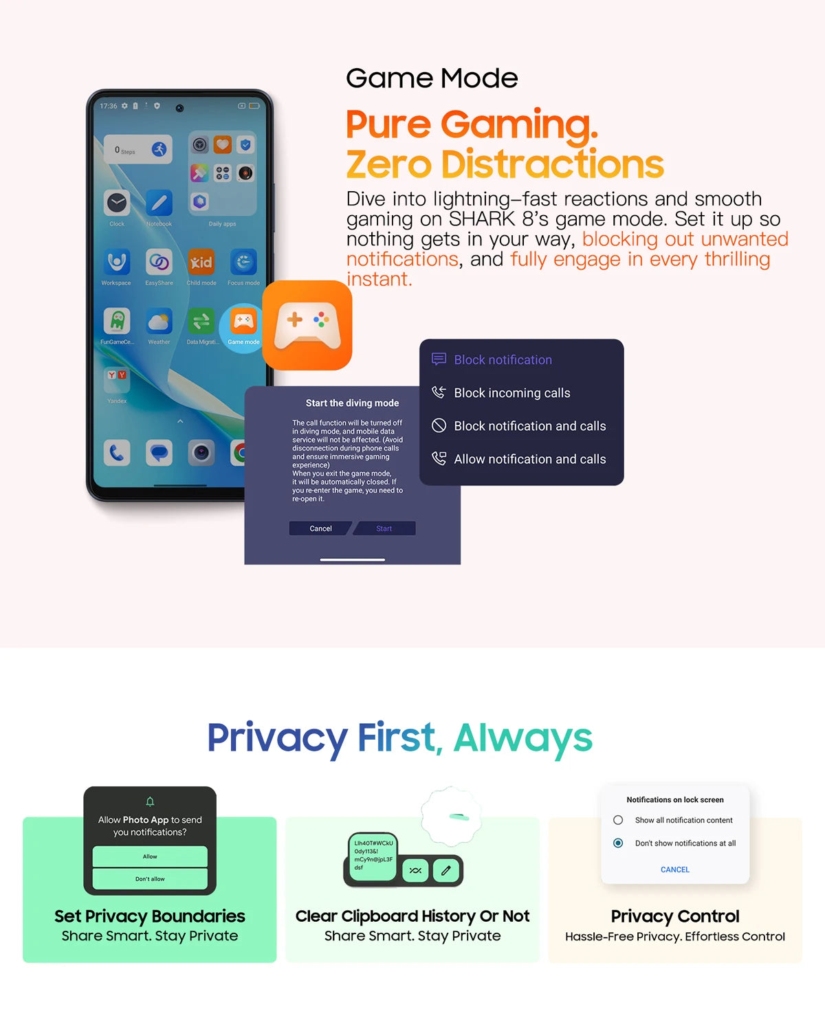 Blackview SHARK 8 Unlocked Smartphone Android13 Mobile Phone, Helio G99 16GB 128GB/256GB, 6.78'' 2.4K Display 64MP Cellphone NFC