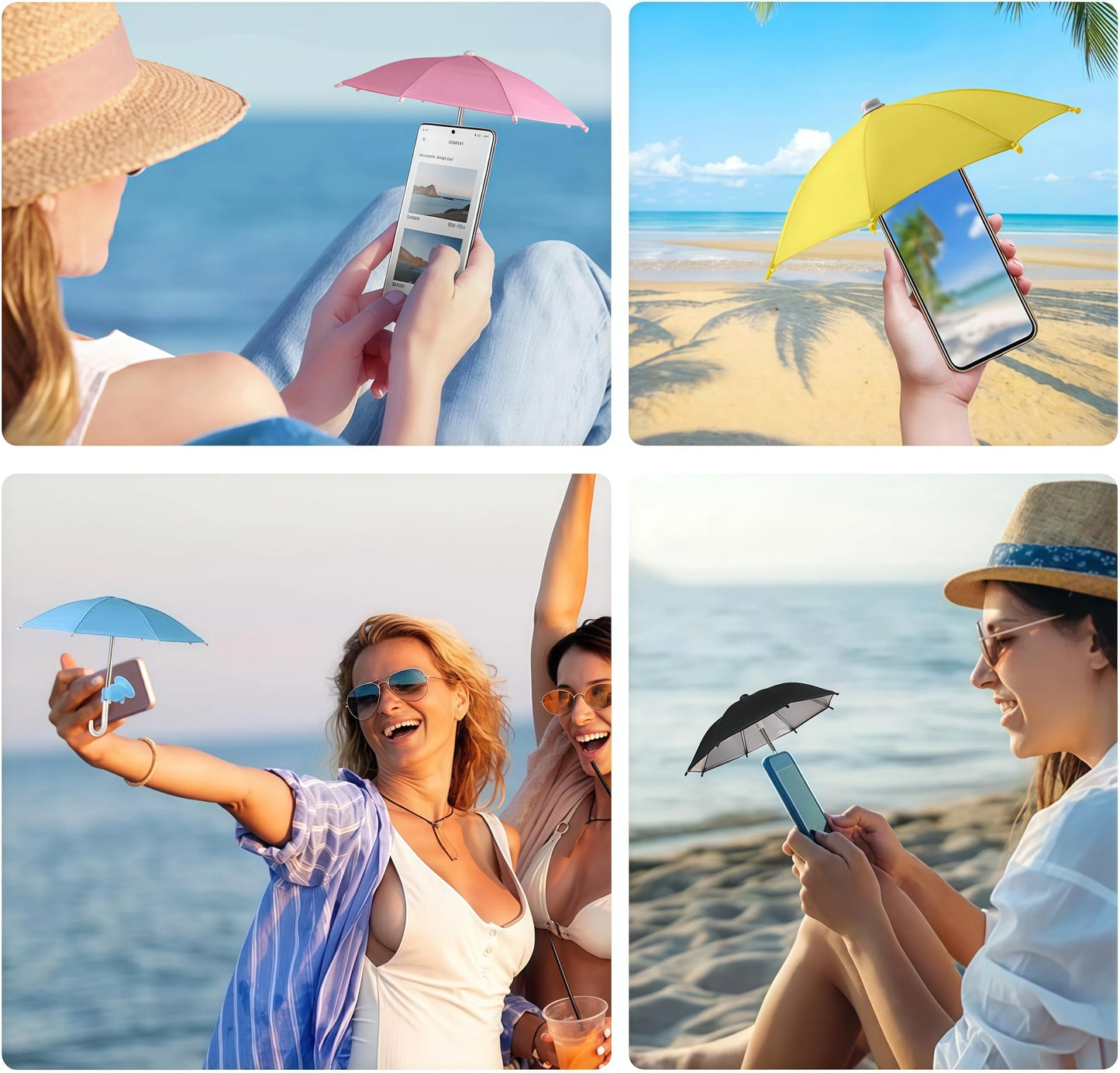 1Set Phone Umbrella Suction Cup Stand for Sun Shad, Outdoor Anti-Glare Cell Cute Sunshade Holder, Car Navigation Shade Visor