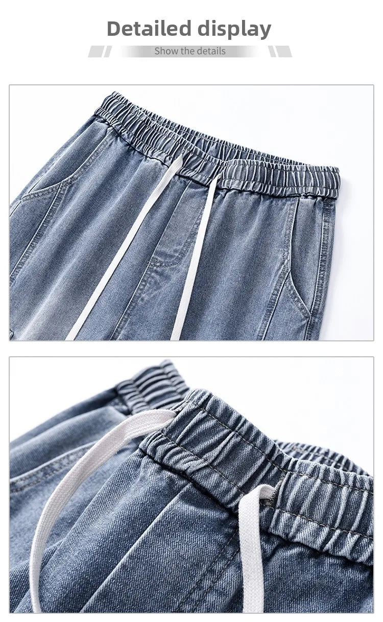 2025 Spring and Summer Men's Jeans Comfortable Versatile Workwear Military Straight Jeans Men's Fashion Trend Classic Style