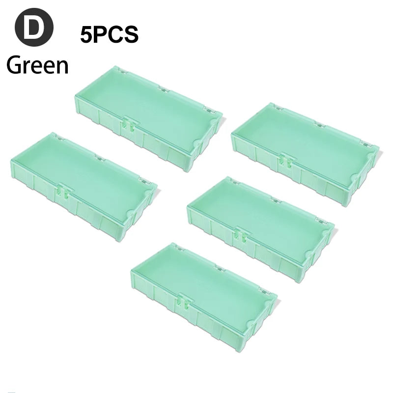 SMD SMT Electronic Component Container Mini Storage Boxes kit PCB Component Organizer for Small Component Jewelry Tool