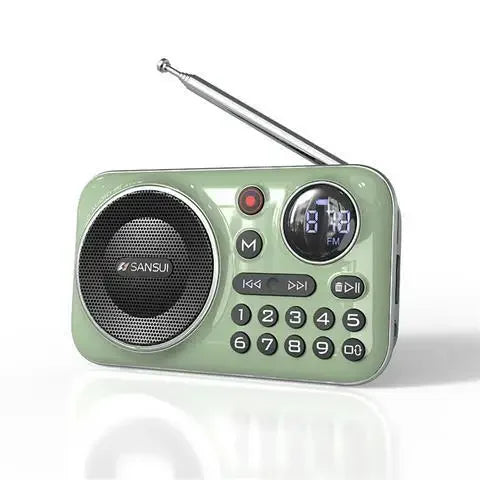 SANSUI F21 Outdoor Portable Multifunctional Walkman FM Radio Bluetooth Speaker MP3 Music Player Supports Recording Headphones