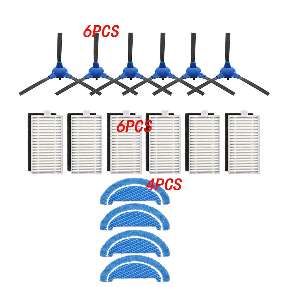 Replacement for Cecotec Conga 1090 / 1099 1790 Ultra Titanium Robotic Vacuum Cleaner Spare Parts Main Side Brush Hepa Filter Mop