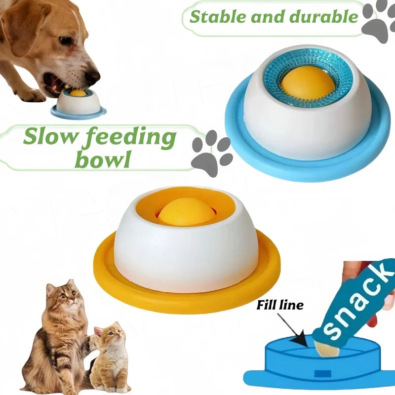 Pet Slow Food Bowl Dog Cat Licking Toy Non-slip Educational Lick Pad Makes Dogs Cats Love Licking Feeder