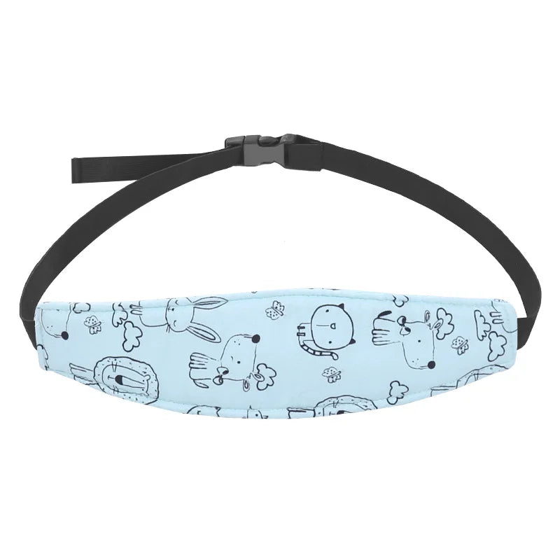Adjustable Baby Car Seat Head Support Stroller Fastening Belt – Sleep Positioner Pillow for Playpen, Safety for Infant Boy Girl