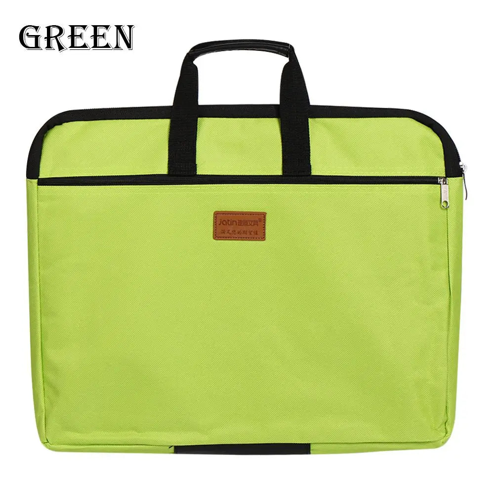 A4 File Folder Large Canvas Zipper Multifunctional A4 File Folder Document Bag Business Briefcase Organizer Stationery