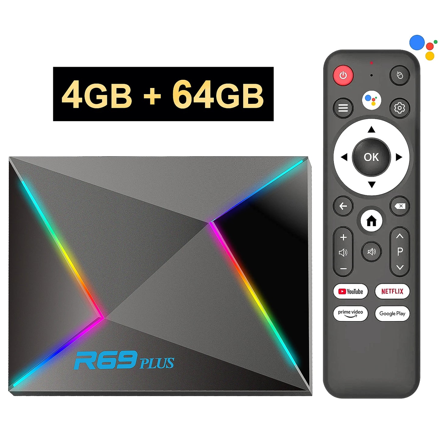 R69 Plus Voice Control TV Box Ultra HD 8K Allwinner H728 Octa Core Support Netflix tv box WIFI 6 Set Top Box
