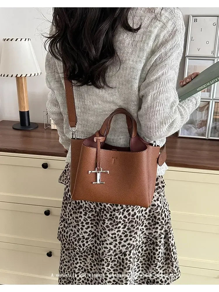 Unique Classic Elegant Diaper Bag: Luxury Crossbody Handbag For Women With Vintage Leather Look And Large Capacity Messenger