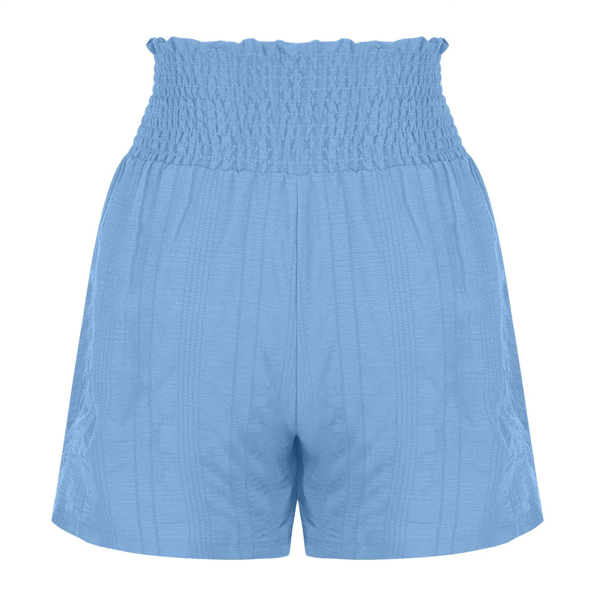 Women Casual High Waist Shorts Skirt Smocked Elastic Drawstring A-Line Flowy Short Skirt Pants Summer Solid Color Beach Skorts