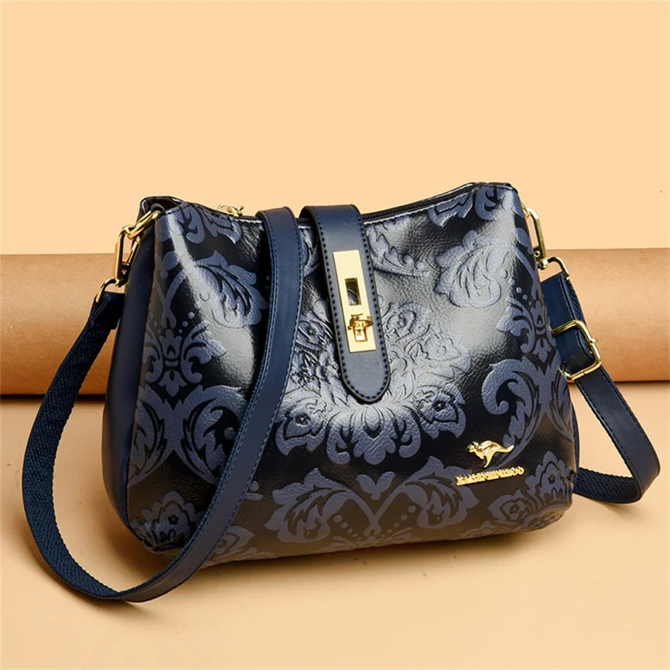 3 Layers Women 2024 Luxury Handbags Women Bags Designer Casual Shoulder Bags High Quality Leather Crossbody Bags for Female