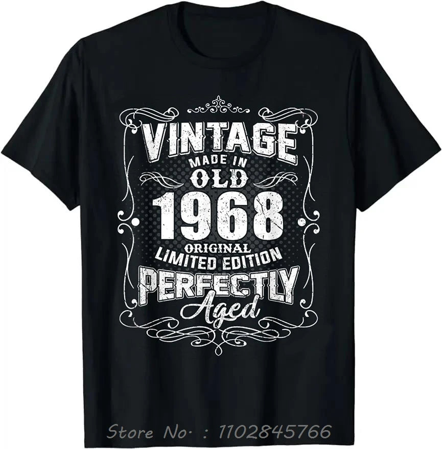 Legends Born In 1968 Oversized T-shirt Bday Men's Clothing On Demand Cotton Tshirt Ropa Hombre Fashion Fitness T Shirt Tops